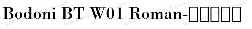 Bodoni BT W01 Roman字体转换